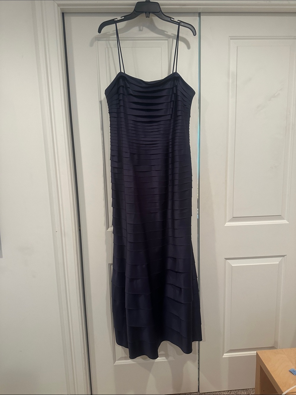 JS Collections Navy Layered Band Maxi Slip Dress